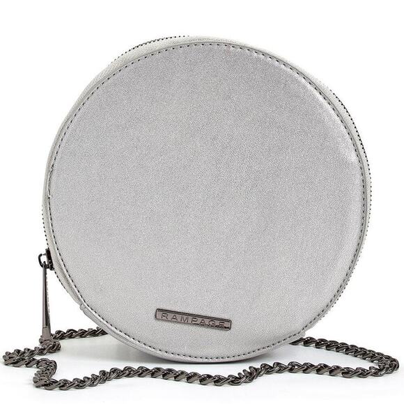 New Rampage Women's Convertible Metallic Round Shoulder Crossbody Bag - Picture 1 of 4